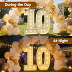 4FT Marquee Numbers 10, Large Light up Number 10 for Birthday Party Supplies, Sign, Backdrop, Happy 10th Birthday Decorations