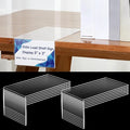 12 Pcs Acrylic Library Moveable Shelf Label Holders Bulk Talker 5" x 3" Clear Shelf Display Markers Retail Label Tags for Office Home Classroom Office Book Shelve