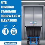 Tilt Truck, 1/2 Cu. Yd. Capacity Dump Cart with Heavy Duty 12” Wheels & 5” Casters & Forklift-able Frame for Jobsites, 850 lbs, Trash Cart with Wheels DUC12T-F