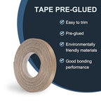 PATIKIL Walnut Edge Banding, 3/4 in x 49.2 ft Wood Veneer Tape, Pre-glued Flexible