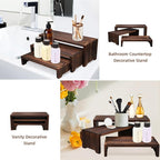 3-Tier Wooden Cupcake Stand & Display Risers, for Food Desserts & More, Sturdy & Reusable