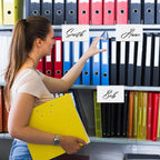 24 Pcs Acrylic Library Moveable Shelf Label Holders Bulk Talker 5" x 3" Clear Shelf Display Markers Retail Label Tags for Office Home Classroom Office Book Shelve