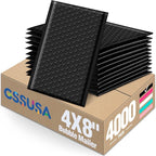 GSSUSA Black Bubble Mailers 4x7 Small Padded Envelopes 4000 Pack,Strong Adhesion Envelope Mailer Self-Seal Bubble Envelopes for Small Business