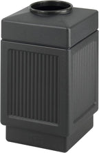 Safco Canmeleon Trash Can, 38 Gallons, Indoor and Outdoor Use, Open Top, Durable & Weather-Resistant Commercial Garbage Can, Black