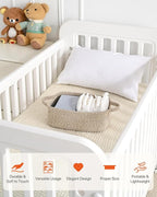 KALLAX Small Woven Basket, 12 x 8 x 4.5 Inches, Small Storage Baskets for Organizing, Gift Baskets Empty, Cute Rope Shelf Closet Storage Bins for Shelves, Dog Toy Basket, 3 Packs, Mixed Brown