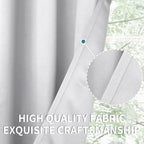 BGment Room Darkening Curtains 84 Inches Long - Grommet Thermal Insulated Drapes Window Treatment Curtains for Bedroom, 2 Panels, 42 x 84 Inch, Greyish White