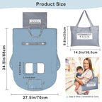 Muslin Shopping Cart Cover for Baby Soft & Breathable High Chair Covers for Restaurant Seat Grocery Cart Cover with Storage Pocket Machine Washable for Infant Toddler Boy and Girl, Blue
