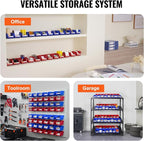 VEVOR Plastic Stackable Storage Bins 24 Pack (5 x 4 x 3-Inch), Hanging Stackable Storage Organizer Bins, Heavy Duty Stacking Containers for Closet, Garage, Office, or Small Parts Organization