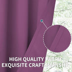 BGment Room Darkening Curtains 84 Inches Long - Grommet Thermal Insulated Drapes Window Treatment Curtains for Bedroom, 2 Panels, 42 x 84 Inch, Eggplant Purple