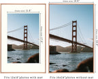 Frametory, 16x24 Metal Picture Frame with Mat for 12x18 Picture & Real Glass, Aluminum Photo Frame Collection (Rose Gold, 2 Pack)
