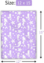 12x15 (50) Purple Mermaids Designer Poly Mailers Waterproof Self Sealing Tear Resistant Polymailers Shipping Envelopes Premium Printed Bags For Small Businesses