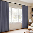 Room Divider Blackout Curtains Flexible Sliding Tracks Sets Ceiling Mounted Rod Window Curtain Privacy Separation for Bedroom Living Rooms,1 Panel Grey Drape and Black Track Set-W108xH72 in