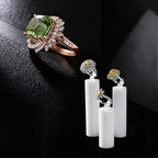 Oirlv Acrylic Jewelry Display Stand Ring Showcase Display Holder 7 PCS Rings Stand (White)