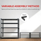 72" H Garage Shelving 3250 LBS Storage Shelves Heavy Duty，5 Tier Adjustable Metal Shelving Unit for Storage Rack Warehouse, Pantry, Closet, Kitchen (72 * 55 * 24)