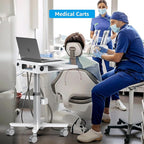 Dental Clinic Trolley Cart with Oral Scanner Holder,Hospital Mobile Workstation with Laptop Tray and Silent Wheels, for Office School Salon Lab etc.