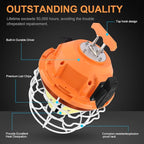 NS LED Temporary Work Light 250W Construction Lights 37500 Lumens, Linkable IP68 5000K Portable Hanging Jobsite Lighting with 16FT Cord for Indoor and Outdoor Area Lighting