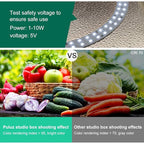 Lightbox, PULUZ 11.8"/30cm Photo Studio Light Box, Portable Picture Box Adjustable Brightness, Folding Professional Light Box Photography with Led Lights and 6 Colors Backdrops for Product Photography