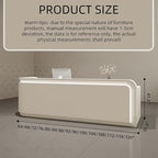 Retail Counter, Salon Reception Room Office Boutique Lobby Checkout Counter, Reception Desk with Counter Hidden LED Lighting, Ships in One Piece, Customized Logo