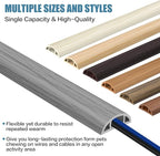 Floor Cord Covers for Wires 3.3FT Cable Hider Wire Cover Self Adhesive Cord Hider Floor for Offices, Homes, Workshops, Warehouses Cable Cavity 0.39" W x 0.27" H