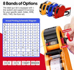 KPX Pricing Tag Gun, 8 Digits, 5150 White Labels, Yellow (Rectangular, Paper, 21*12 mm), One Touch Open System, Incl 3 Inker Rollers
