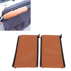 Garosa Stroller Handle Cover Universal Handle Sleeve Cover Removable Zipper PU Leather Handlebar Sleeve Cleanable Cart Replacement Grip Bar(Brown)