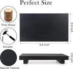 Black Wooden Bathroom Tray Decorative Kitchen Countertop Trays Farmhouse Wood Riser Pedestal Stand Dish Soap Dispenser Holder for Kitchen Counter Bathroom Sink Organizer Accessories Decor Vanity Tray