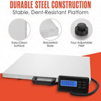 Houseables Shipping Scale, Platform Scale, Industrial, Heavy Duty, 400 LB, Weight Machine for Luggage, Packages, Postal, Floor, Commercial, Package, Business, Weighing, Large Platform, Digital, 22x18