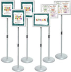Advertising Support Board Sign Stand Poster Holder Applicable to All Kinds of Stores Exhibition Halls (Silver, 8.5x11in 6pack)