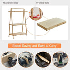 Movable Stall Display Stand, Foldable Vending Stand Kiosk Display Trolley with Canopy, Portable Food Cart, for Selling Snacks/Sweets/Toys, Multiple Colors(White,140 * 190cm)