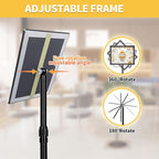 HYNAWIN Adjustable Floor Sign Stand Heavy Duty Pedestal Holder , with Aluminum Snap Open Frame for 8.5x11 Inches, Both Vertical and Horizontal View Displayed, Black