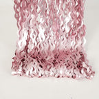 4 Pack 3.3x6.6ft Pink Tinsel Curtain Party Backdrop - Wavy Foil Fringe Curtain Party Streamers for Girl Princess Bachelorette Disco Party Decorations