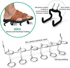 G.CORE 12 Pack Pegboard Tool Utility Hooks, 1/4" Heavy Duty Metal Peg Board Hooks for Hanging Tools, Wall Organizers and Storage Pegboard Accessories for Garage Workbench Workshop Craft Room Office