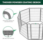 FXW Garden Fence Outdoor for The Yard – 40in(H) x 54.7ft(L) Heavy Duty Metal Animal Barrier for Dog and Rabbit, Decorative Dog Fence, 24 Panels, Silver