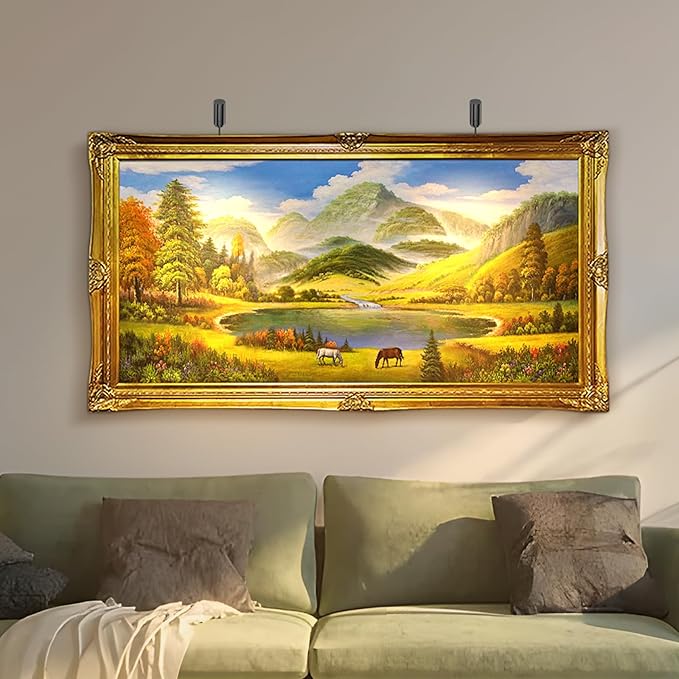 2 Pack Zoomable Picture Light Spotlight,Plug in LED Picture Lights for Wall 3000K Photo Frame Light with Remote Control Art Lighting for Paintings Black Mini Accent Spotlights for Gallery