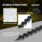 Tent Stakes Ground Anchors Screw in, 6 Pack Sand Stakes for Beach 9.4 Inch Heavy Duty Spiral Tent Pegs for Camping, Party, Hiking, Outdoor Decoration (6, Black)