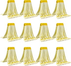 Matthew Cleaning Microfiber Tube Mop(Meduim,Yellow,12Pack) Heavy Duty Mop Head Replacement,Excellent Absorbency,Premium launderability,Reusable,Loop end for Home,Commercial and Industrial Use