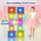imprsv 4FT Colorful Marquee Letters H, 18 Colors Large Light up Letters Alphabet Sign with Remote, Large Marry Me Sign, Birthday Party Decorations Anniversary Wedding Decoration