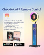 HARZHI Portable Photo Booth Compatible with Ipad, Large Lightbox Ipad Photo Booth for Christmas Wedding Party Provide ChackTok Software APP VIP, Free Custom Logo, Flight Case