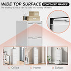 4 Drawer File Cabinet with Lock,17.8" Deep Metal Filing Cabinet,Vertical File Cabinets for Home Office,Locking File Drawer Tall for Hanging Letter/A4/Legal Folders, Easy Assemble-White