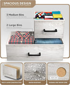 Sorbus Dresser with 5 Faux Wood Drawers - Storage Unit Organizer Chest for Clothes - Bedroom, Hallway, Living Room, Closet, & Dorm Furniture - Steel Frame, Wood Top, & Easy Pull Fabric Bins