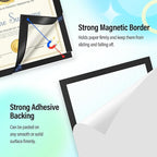 Magnetic Sign Holder 8.5 x 11 Inches Self-Adhesive Magnetic Display Frame 6 Pack Magnet Sign Holders Picture Frame Document Holder for Wall, Window, Classroom, Office, Poster Store（The back is self-adhesive）