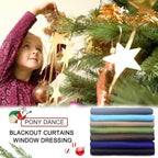 PONY DANCE Light Blocking Curtains - 54 inch Length Window Coverings Room Darkening Rod Pocket Thermal Insulated Curtain Panels for Living Room & Bedroom, 52 x 54 inches, Blue Mist, 2 Pieces