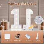 3FT Marquee Numbers, Large Light Up Numbers for 18th 80th Birthday Decorations Warm Light Marquee Numbers 3 Feet Tall for Anniversary Party Decor, Number 8