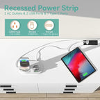Dresser with Power Outlets Wooden 6 Drawer Dresser with USB and Type C Port Chest of Drawers for Bedroom Tall White Storage Organizer for Living Room Hallway Closet