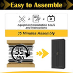 Kitchen Pantry Cabinet,71”Black Metal Pantry Storage Cabinet with Doors and 4 Adjustable Shelves,Kitchen Cabinet with 2 Gold Handles,Tall Cabinet for Livingroom,Pantry, Bathroom