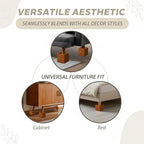 3-Inch Solid Pine Furniture Risers – 2000LBS Capacity, Tool-Free Install, Natural Wood Design for Beds, Sofas & Desks (3 Inch)
