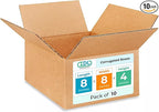 Small Moving & Shipping Boxes 8x8x4 inches (10-Pack) - Extra Strength 200 lb vs Regular - Corrugated Packing Boxes for Moving - Durable Cardboard Box - Box for Packaging by IDL Packaging