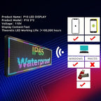 XSGD P10 Programmable Scrolling LED Sign Welcome Led Signs, Outdoor IP65 Waterproof Open Signs for Business, Customizable RGB Fullcolor Led Display, Digital Message Board for Advertising Store Restaurants