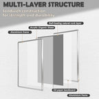 36"x24" Enclosed Bulletin Board with Locking Door, Tamper-Proof Dispaly Case, Aluminium Frame, Outdoor Bulletin Board Weatherproof, Lockable Cork noticeboard for School,Office,etc