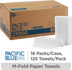 Pacific Blue Select Multifold Premium 2-Ply Paper Towels (Previously Branded Signature) by GP PRO (Georgia-Pacific), White, 21000, 125 Paper Towels Per Pack, 16 Packs Per Case